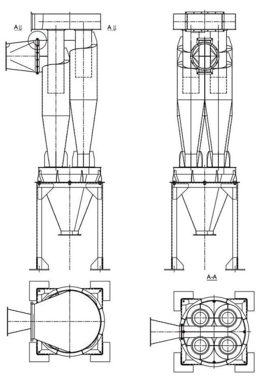 чертеж циклона У21-ББЦ в Урус-Мартане